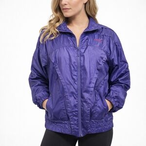 Adidas Purple Wind Breaker Athletic Purple‎ Zip Up Jacket Size Medium